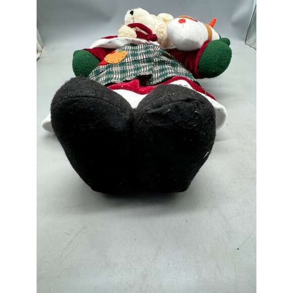 Vintage Great Gifts Christmas Teddy Bear In Red Velvet Outfit READ - Picture 7 of 8